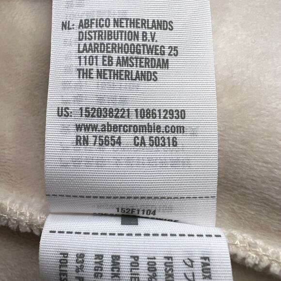 Abercrombie & Fitch Women's Elevated Trim Sherpa Shirt Jacket Off-White Size L - Picture 15 of 16